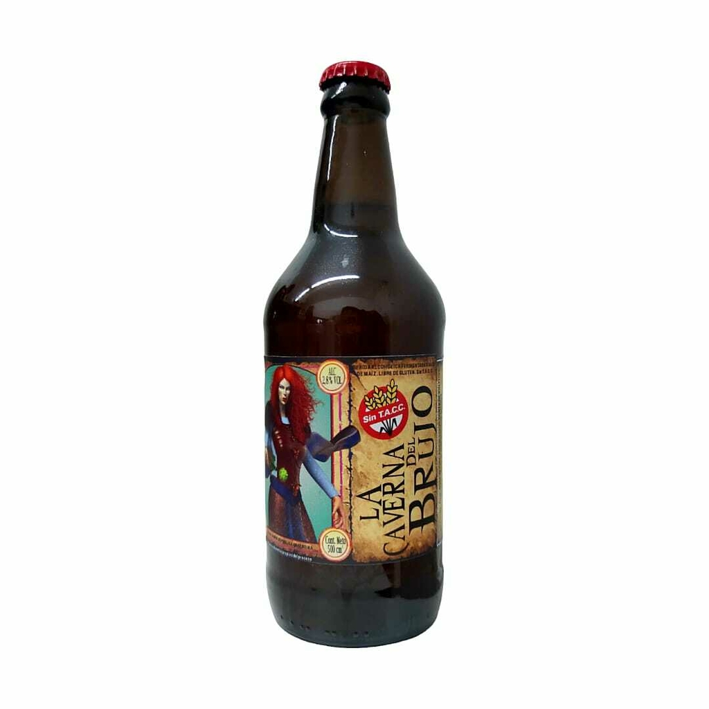 Cerveza La Caverna Del Brujo Sin Tac Rubia 500ml