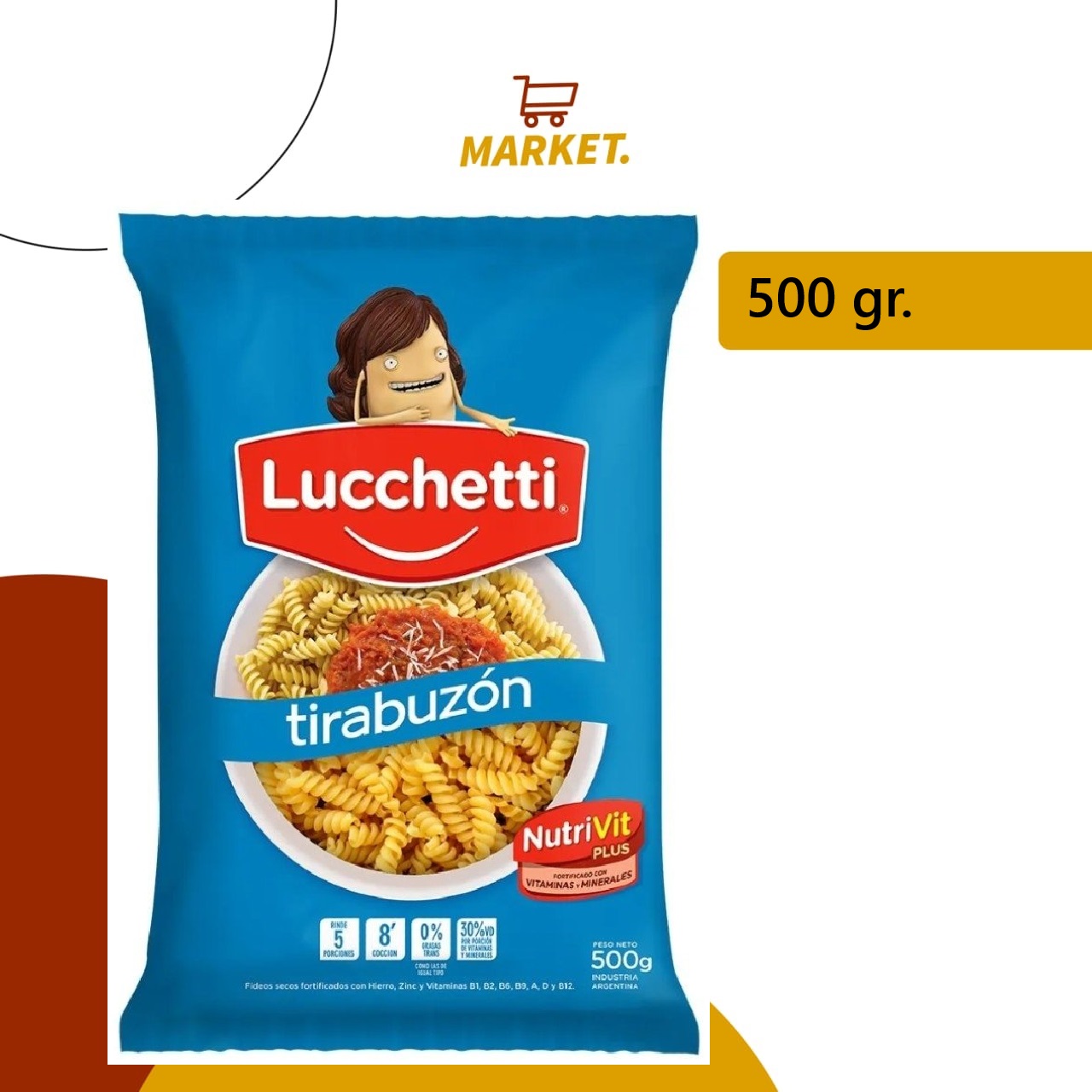 Fideos Tirabuzon Lucchetti