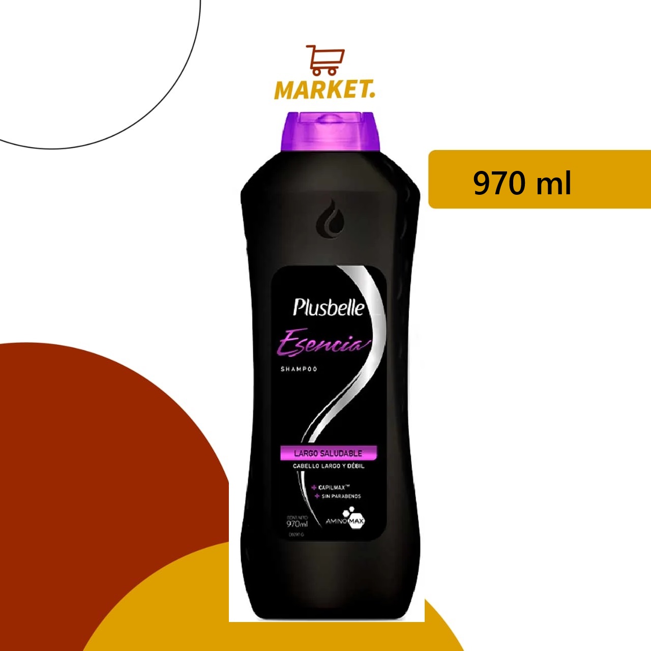Shampoo Plusbelle Esencia Largo Salud.