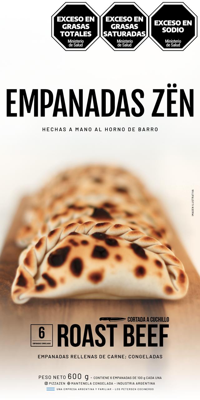 6 empanadas roast beef cortada a cuchillo