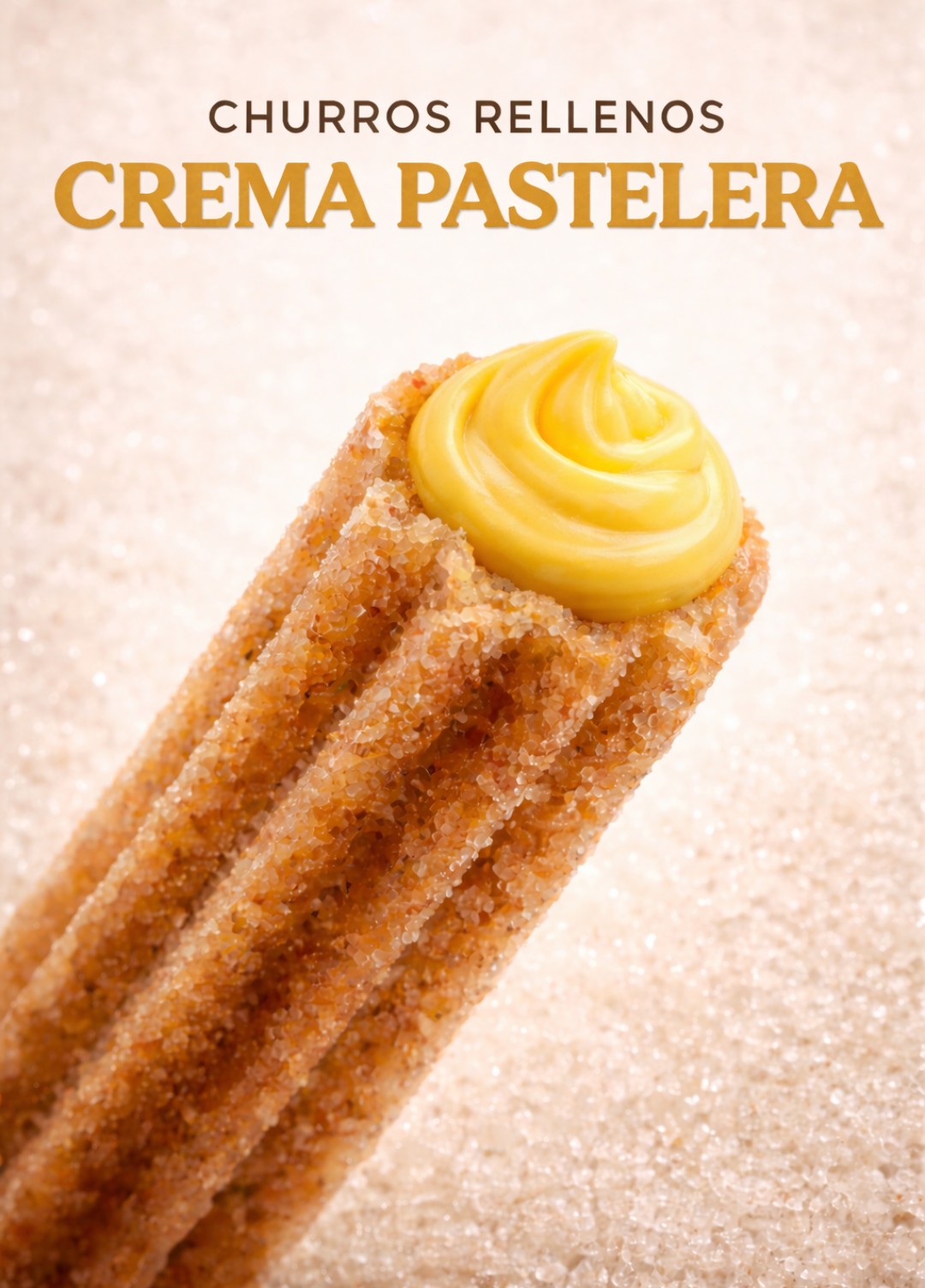 Churro relleno Crema Pastelera
