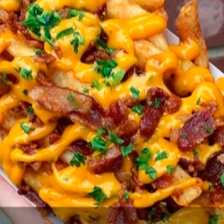 Papas cheddar para dos