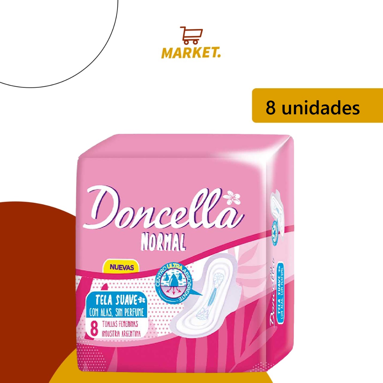 Toallas Fem. Doncella Normal 8u.