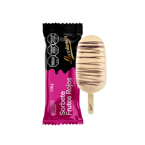 helado sorbete frutos rojos