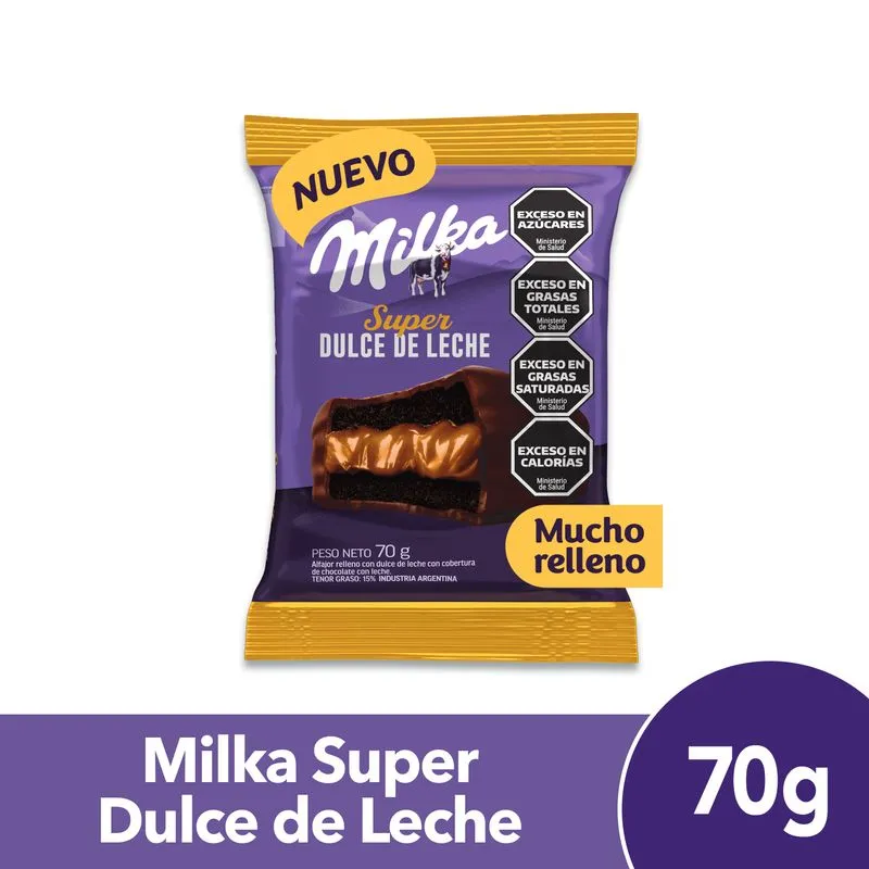 ALFAJOR MILKA SUPER DDL NEGRO