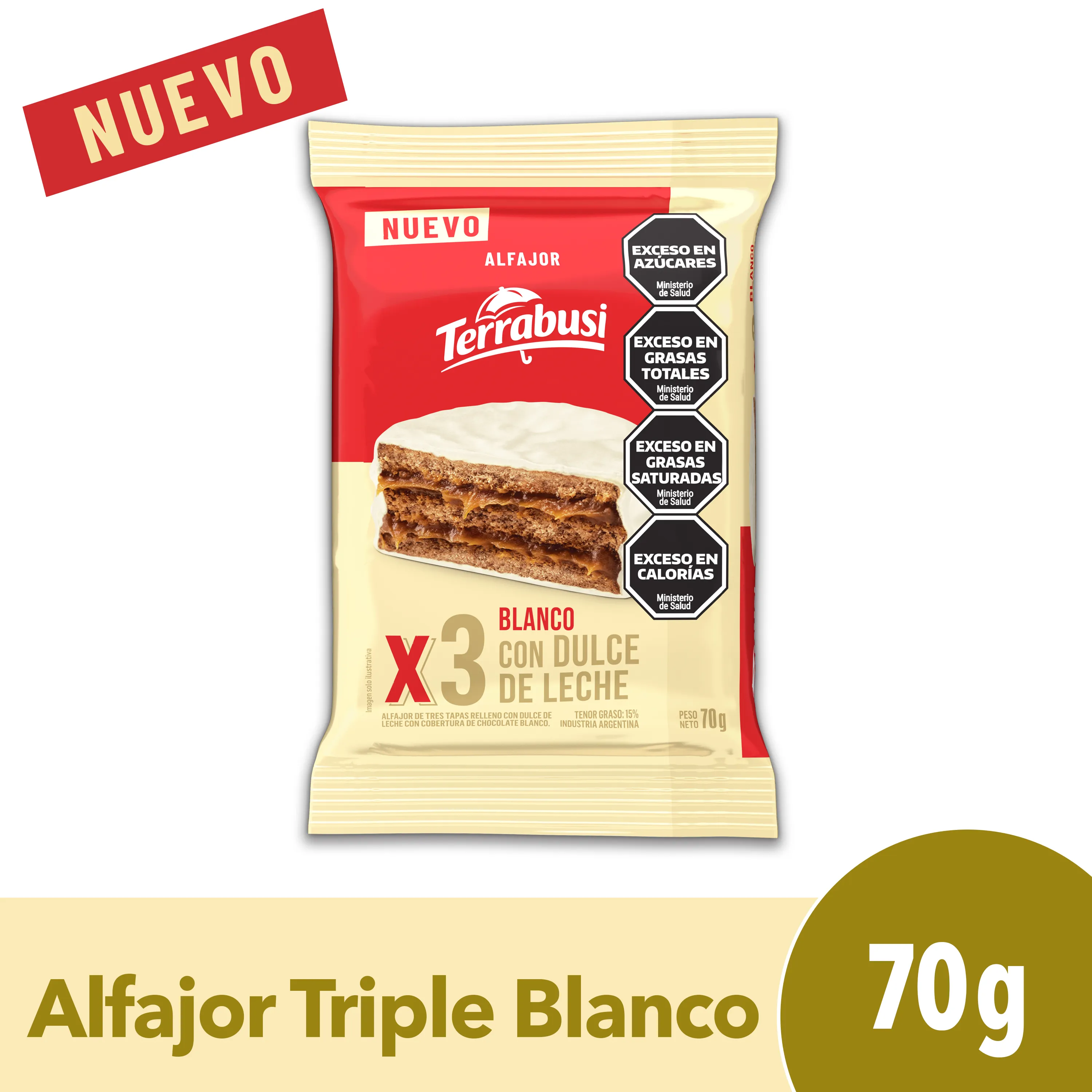 ALFAJOR terrabusi blanco