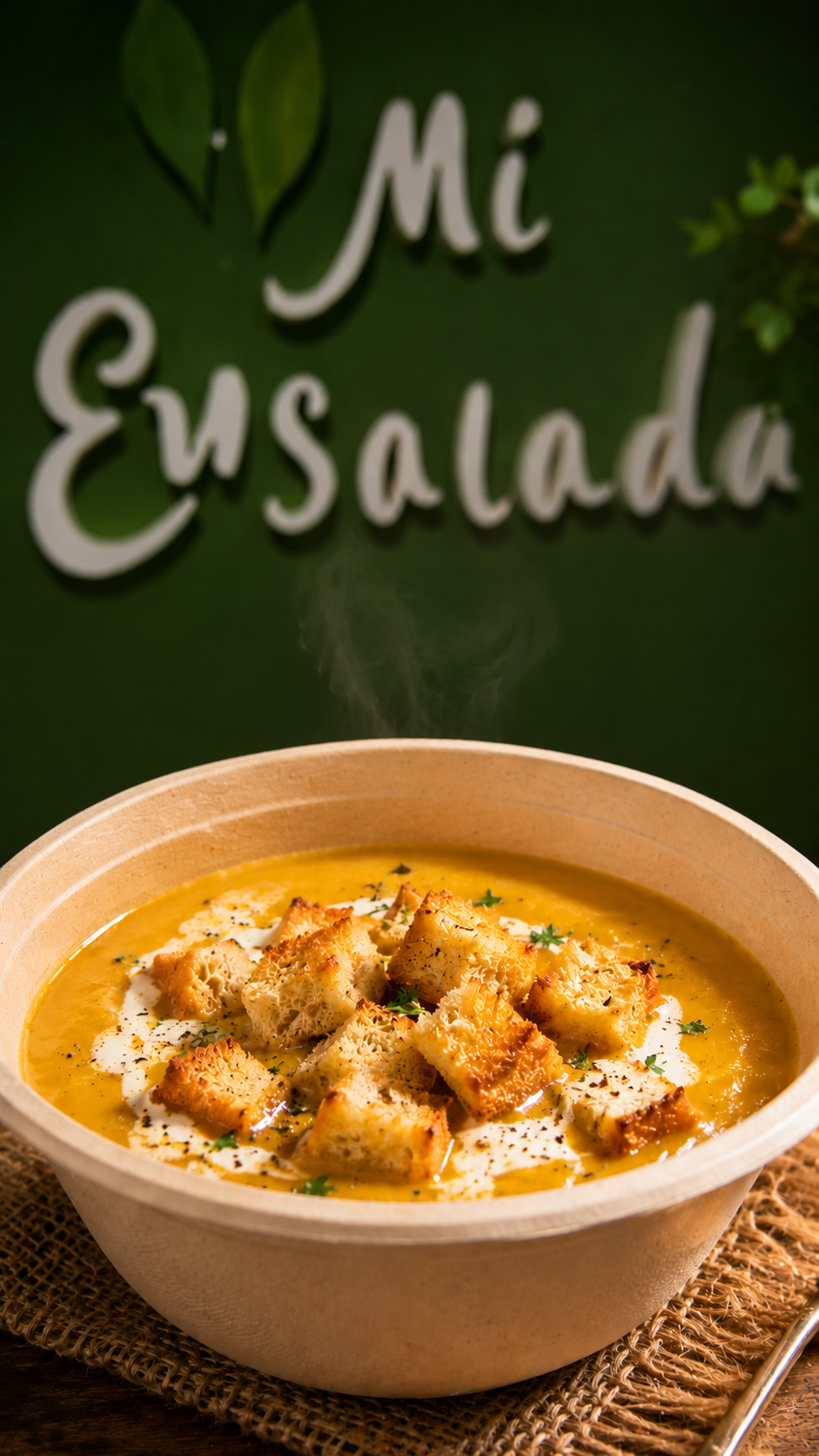 Sopa Calabaza Con Crutons