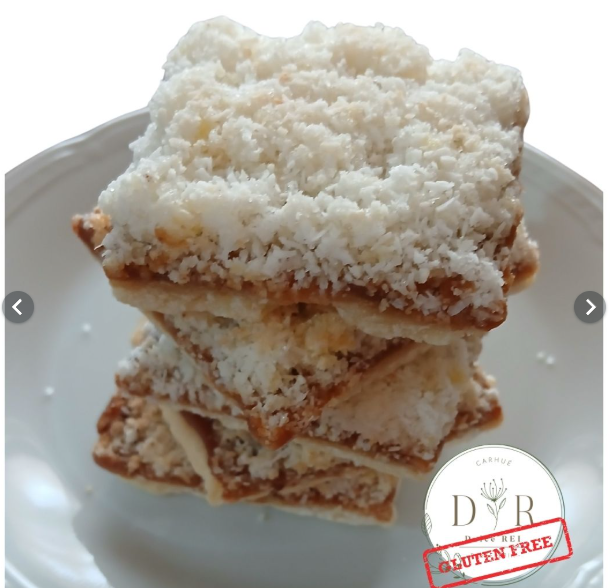 Cuadradito Dulce Coco Y Dulce De Leche Sin Tacc