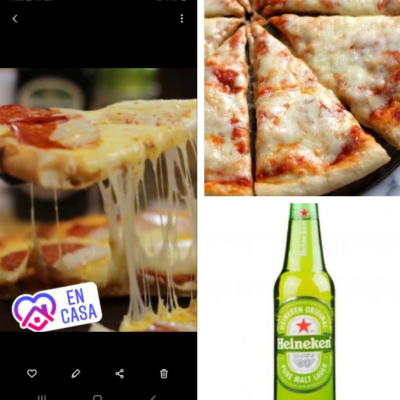 Pizza Muzzarella + Pizza Jamón + Cerveza 1L