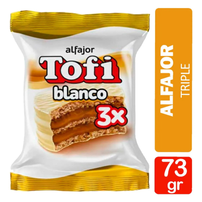 Alfajor Tofi Blanco Triple 73gr