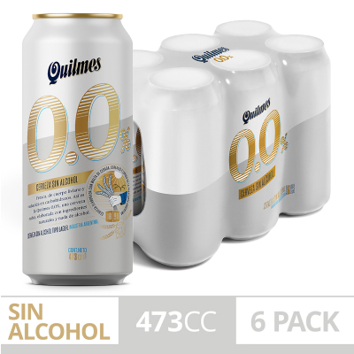 Quilmes Sin Alcohol 473cc Pack x6