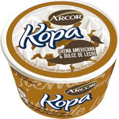 Helado Kopa Dulce de Leche y Americana