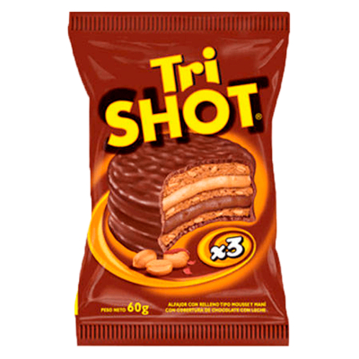 Alfajor Tri Shot 60gr