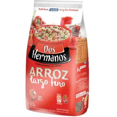 Arroz Dos Hermanos largo fino 1Kg