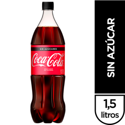 coca sin azucar 1.5L