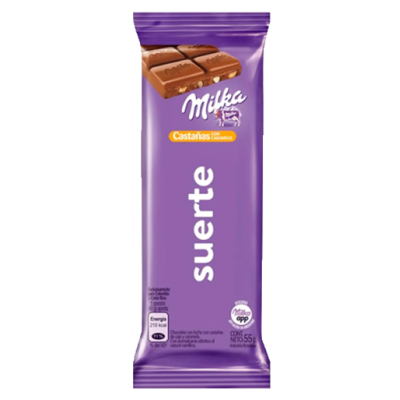 Milka Castañas con caramelo 55gr