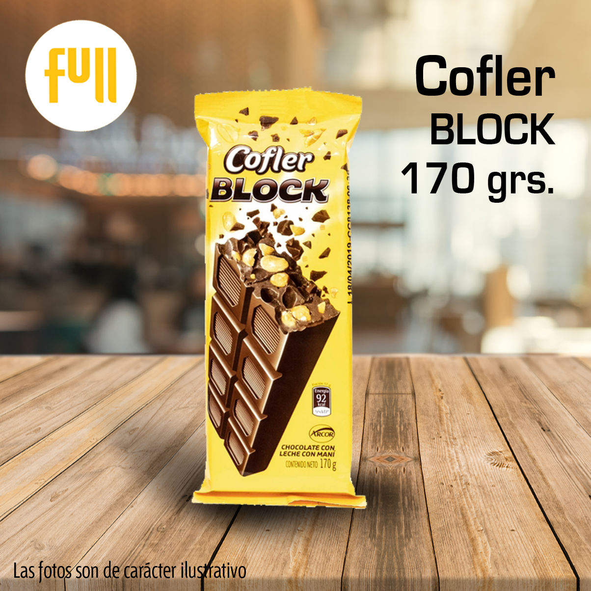 Chocolate Cofler Block C/maní 170g