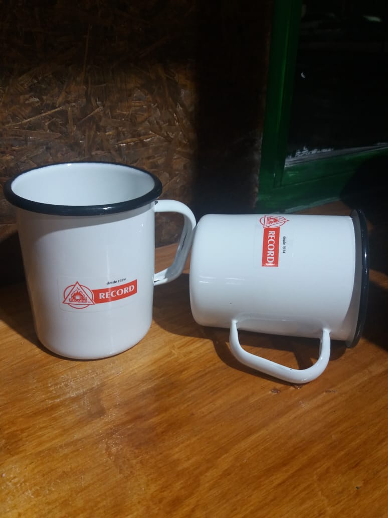 Jarro Mug Blanco con Borde Negro