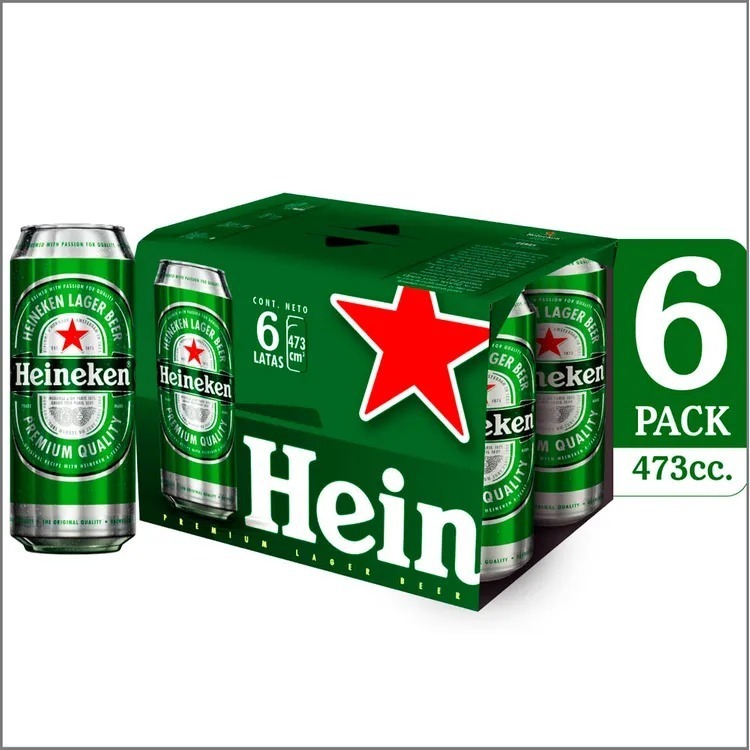 Pack Heineken 473cc (6 unidades)