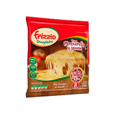Pizza con Jamón (8 porciones)