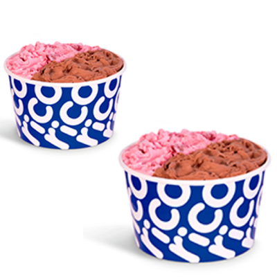 Helado 1 kilo y 1/2 + cups 
