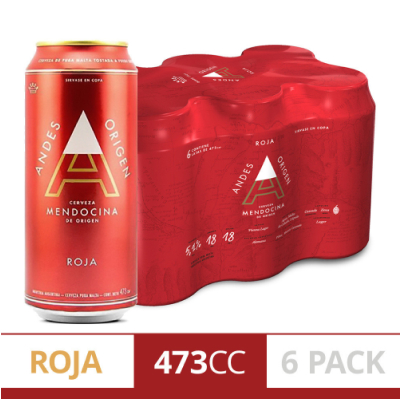 Sixpack Andes Roja 473cc