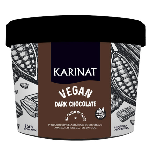 postre vegan karinat dark chocolate