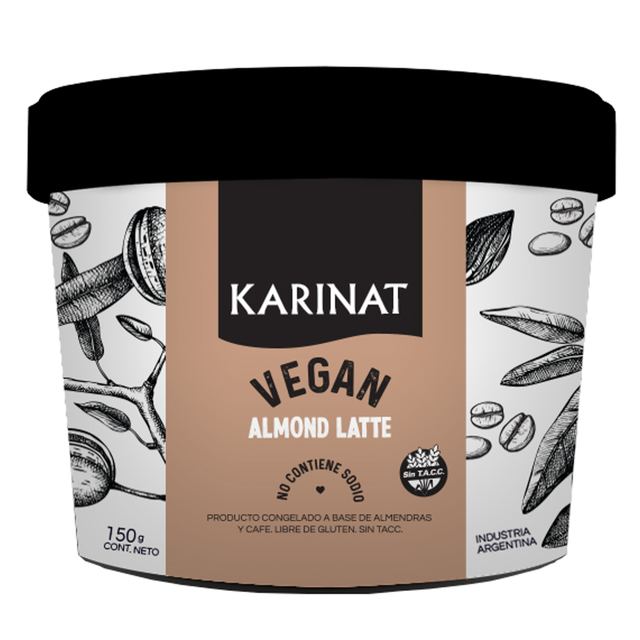 postre vegan karinat almond latte