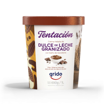 Tentación Dulce De Leche Granizado (1 Lt.)